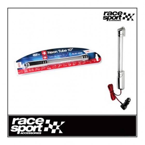 Tubo neón 10" azul con rejilla aluminio