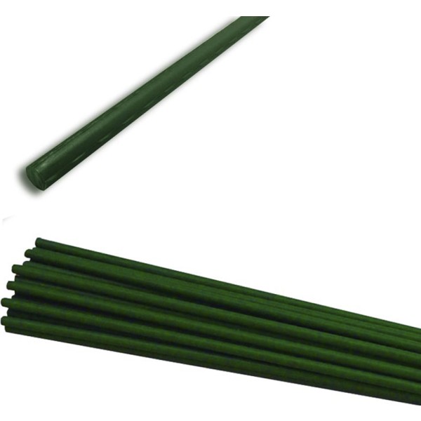 Tutor de plástico verde para plantas ø1,1 x 120 cm (pack 24 unidades)