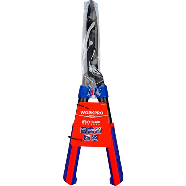 Tijeras cortasetos, hoja ondulada, 58 cm