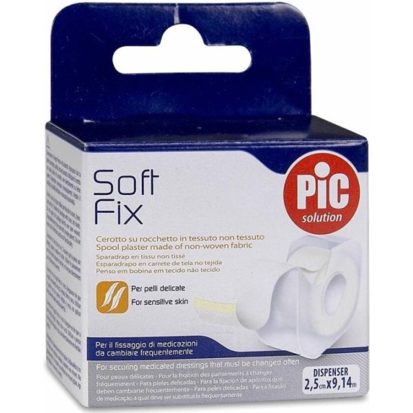 Pic Solution Esparadrapo Soft Fix 2,5 Cm X 9,14 M, 1 Ud