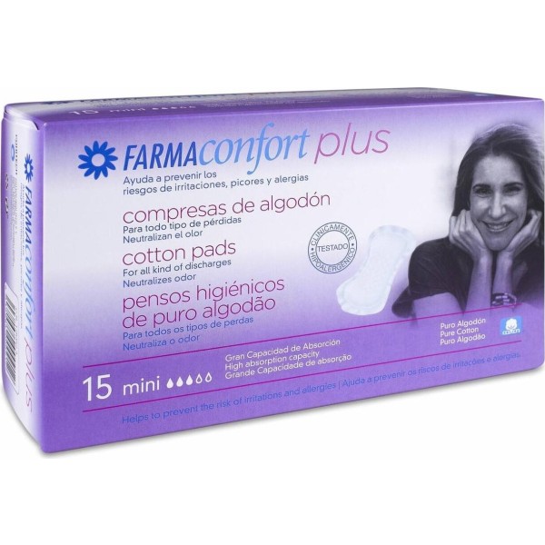 Farmaconfort Plus Compresas De Algodón Mini 15U